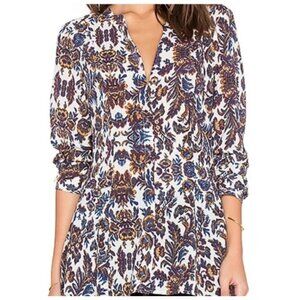 Sanctuary White Floral Long Sleeve Top Size Small